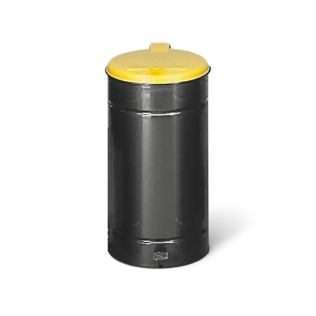 Poubelle à pédale Euro-Pedal, 60 litres, corps anthracite, couvercle jaune Illustration du produit: Poubelle à pédale Euro-Pedal, 60 litres, corps anthracite, couvercle jaune