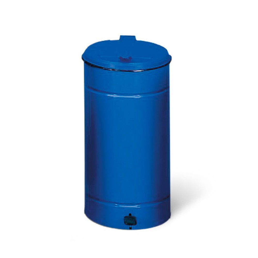 Numéro de l'image du produit 1: Poubelle à pédale Euro-Pedal, 60 litres, corps bleu, couvercle bleu