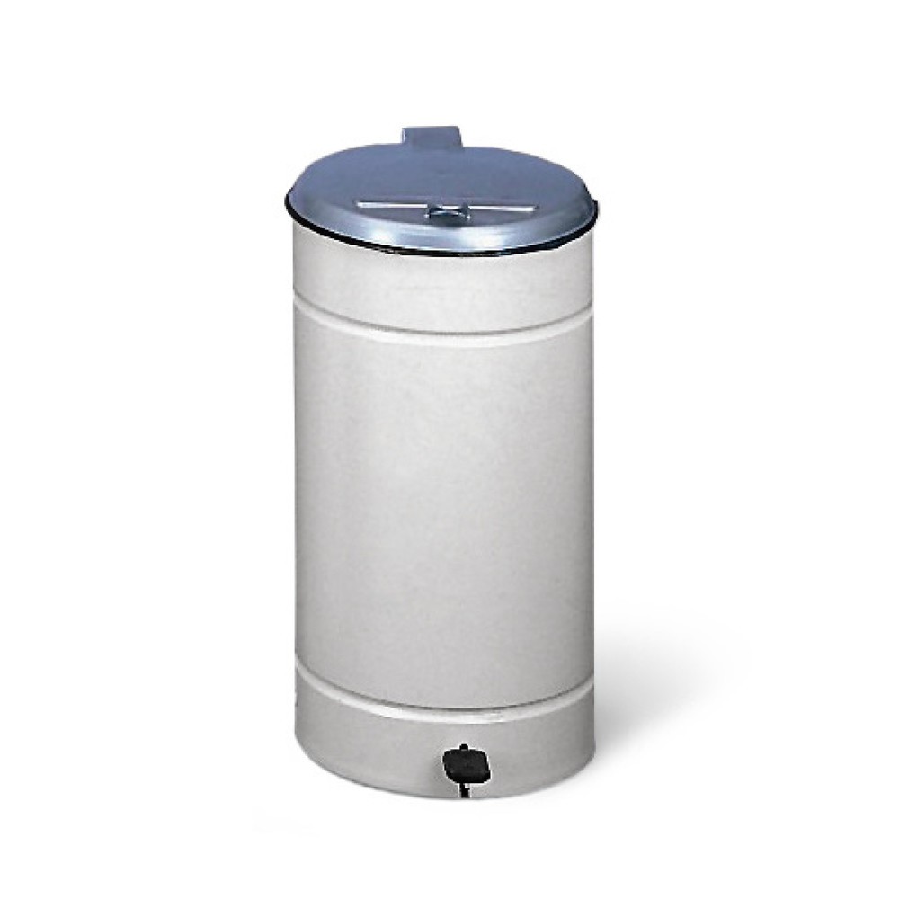 Illustration du produit: Poubelle à pédale Euro-Pedal, 60 litres, corps gris, couvercle argent