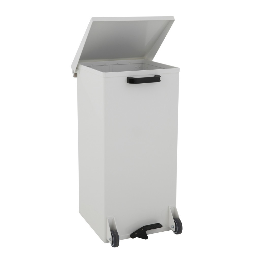 Numéro de l'image du produit 2: Poubelle à pédale Kick CARRO, mobile, 110 litres, blanc