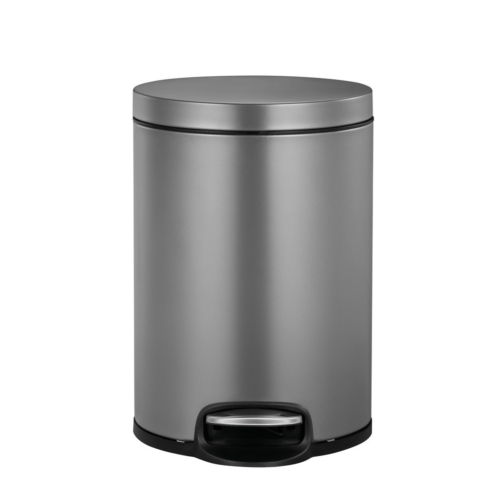 Numéro de l'image du produit 3: Poubelle à pédale Serene EKO, 5 litres, en acier, gris platine