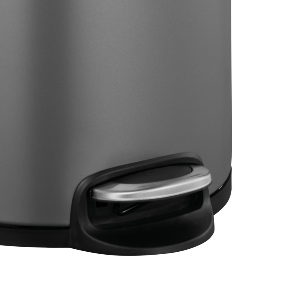 Numéro de l'image du produit 4: Poubelle à pédale Serene EKO, 5 litres, en acier, gris platine