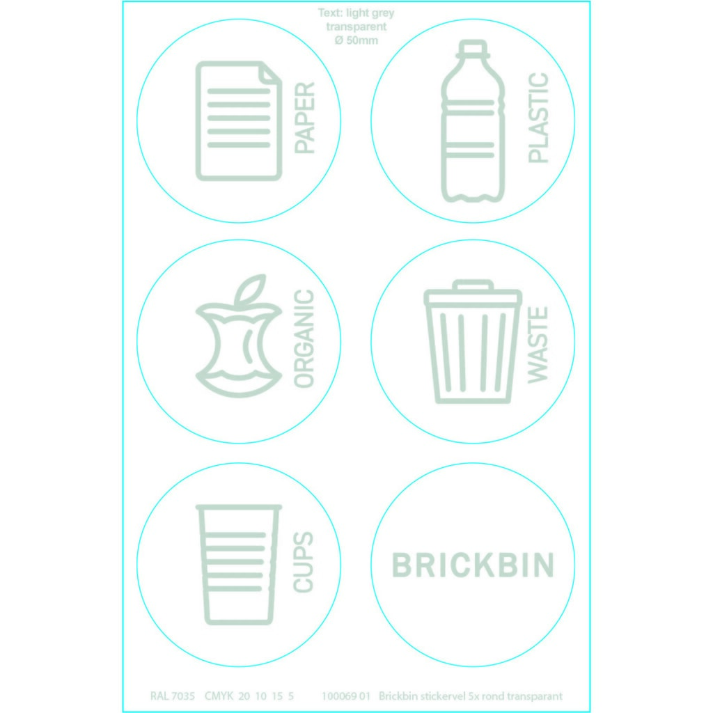Poubelle à plastique BRICKBIN, en plastique recyclé, 65 litres, carrée, gris/orange N° de l'image du produit 10 : Poubelle à plastique BRICKBIN, en plastique recyclé, 65 litres, carrée, gris/orange