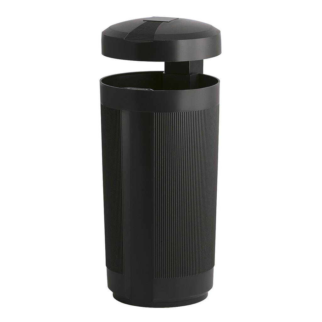 Poubelle avec toit, pour l’extérieur, 50 litres, noir Illustration du produit: Poubelle avec toit, pour l’extérieur, 50 litres, noir