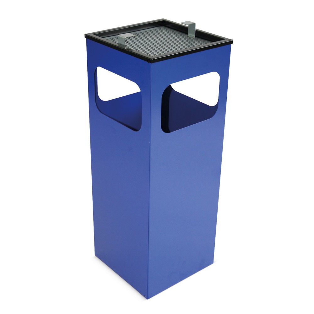 Numéro de l'image du produit 1: Poubelle-cendrier KUBA, 15 litres, bleu