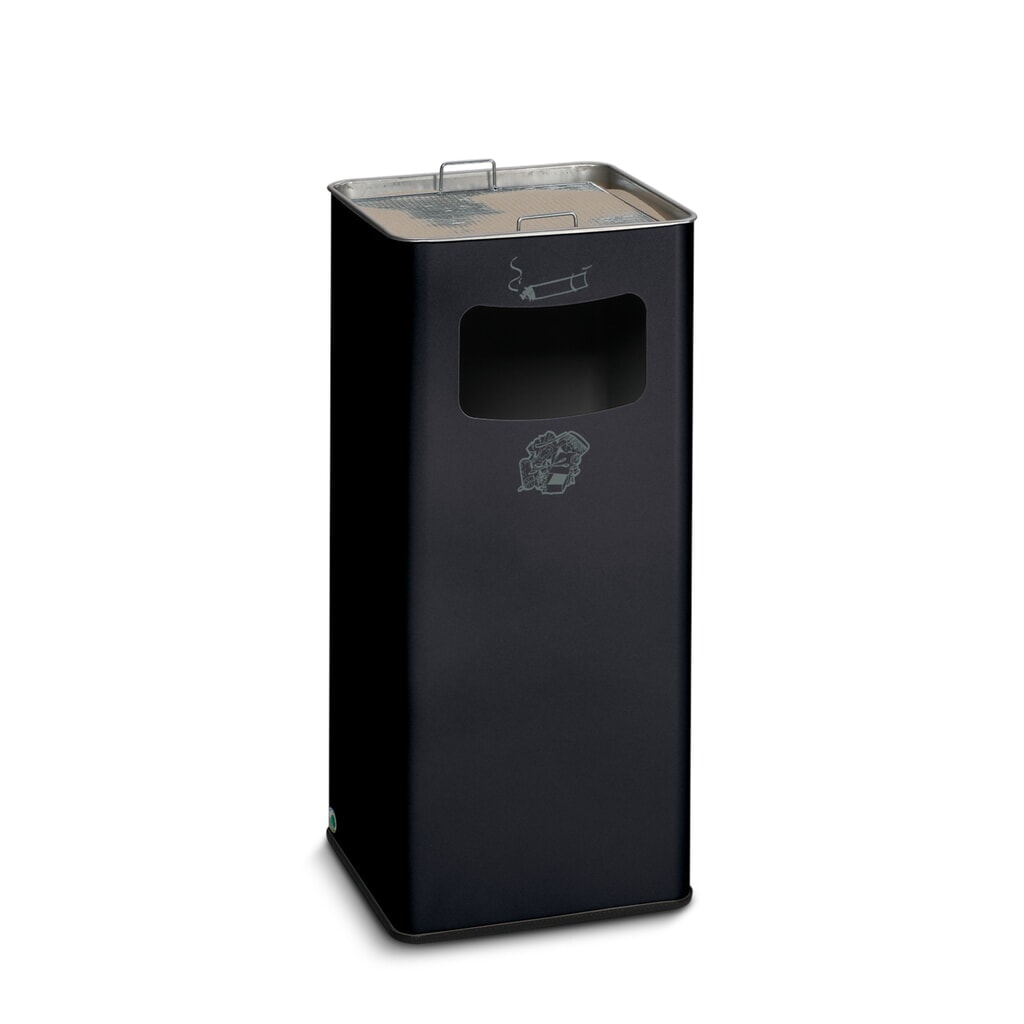 Poubelle-cendrier VAR®, modèle sur pied, 53,4 litres, gris noir Illustration du produit: Poubelle-cendrier VAR®, modèle sur pied, 53,4 litres, gris noir