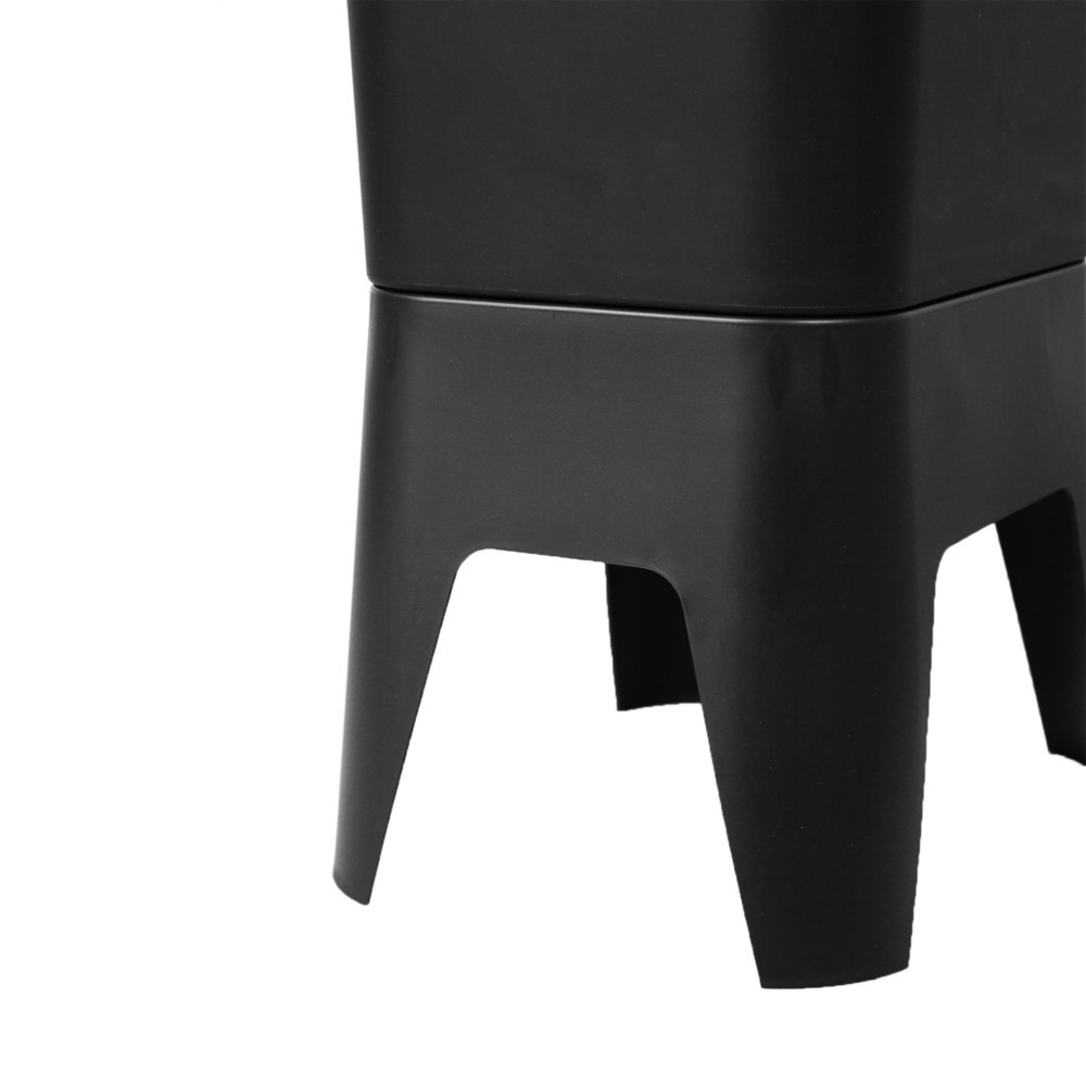 Numéro de l'image du produit 5: Poubelle Circubin BON TON, en polypropylène 100 % recyclé, 2 x 20 litres, ouverte, anthracite