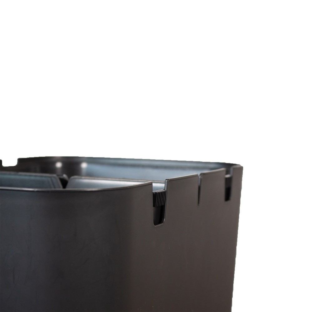 Numéro de l'image du produit 6: Poubelle Circubin BON TON, en polypropylène 100 % recyclé, 2 x 20 litres, ouverte, anthracite
