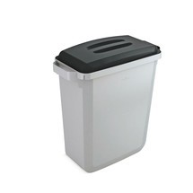 N° de l'image du produit 1 : Conteneur à déchets DURABIN 60 litres, avec couvercle, PP, gris/noir
