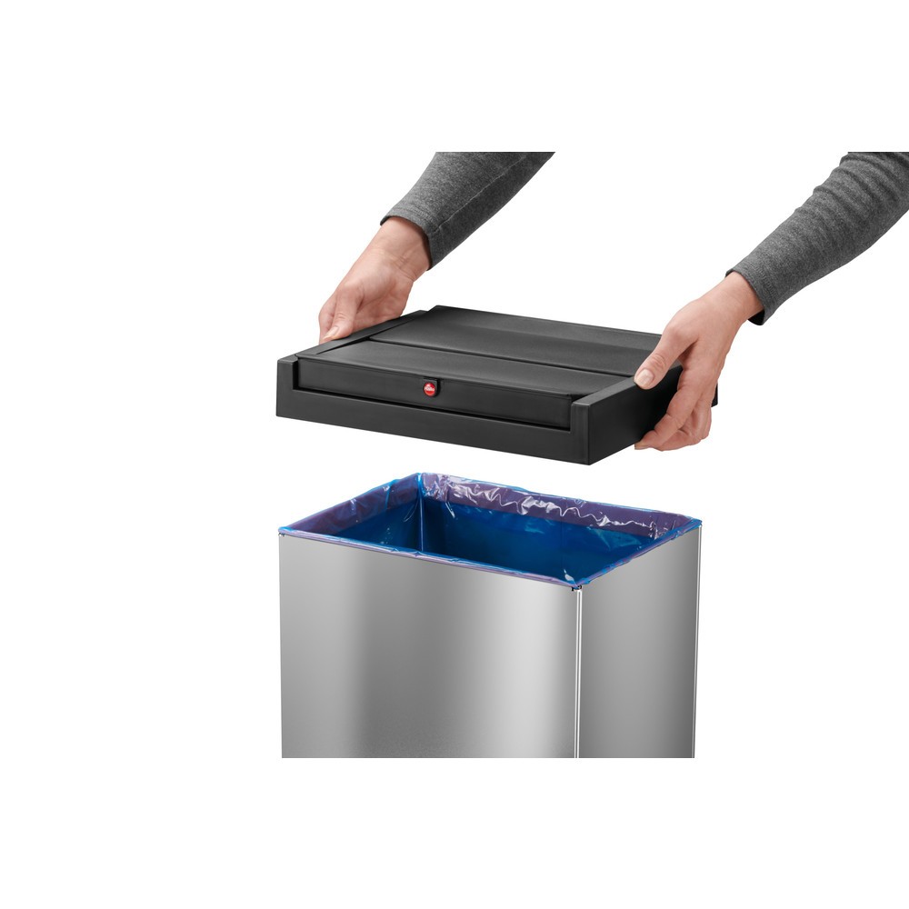 Numéro de l'image du produit 2: Poubelle Hailo Big-Box Swing, 60 litres, acier inoxydable