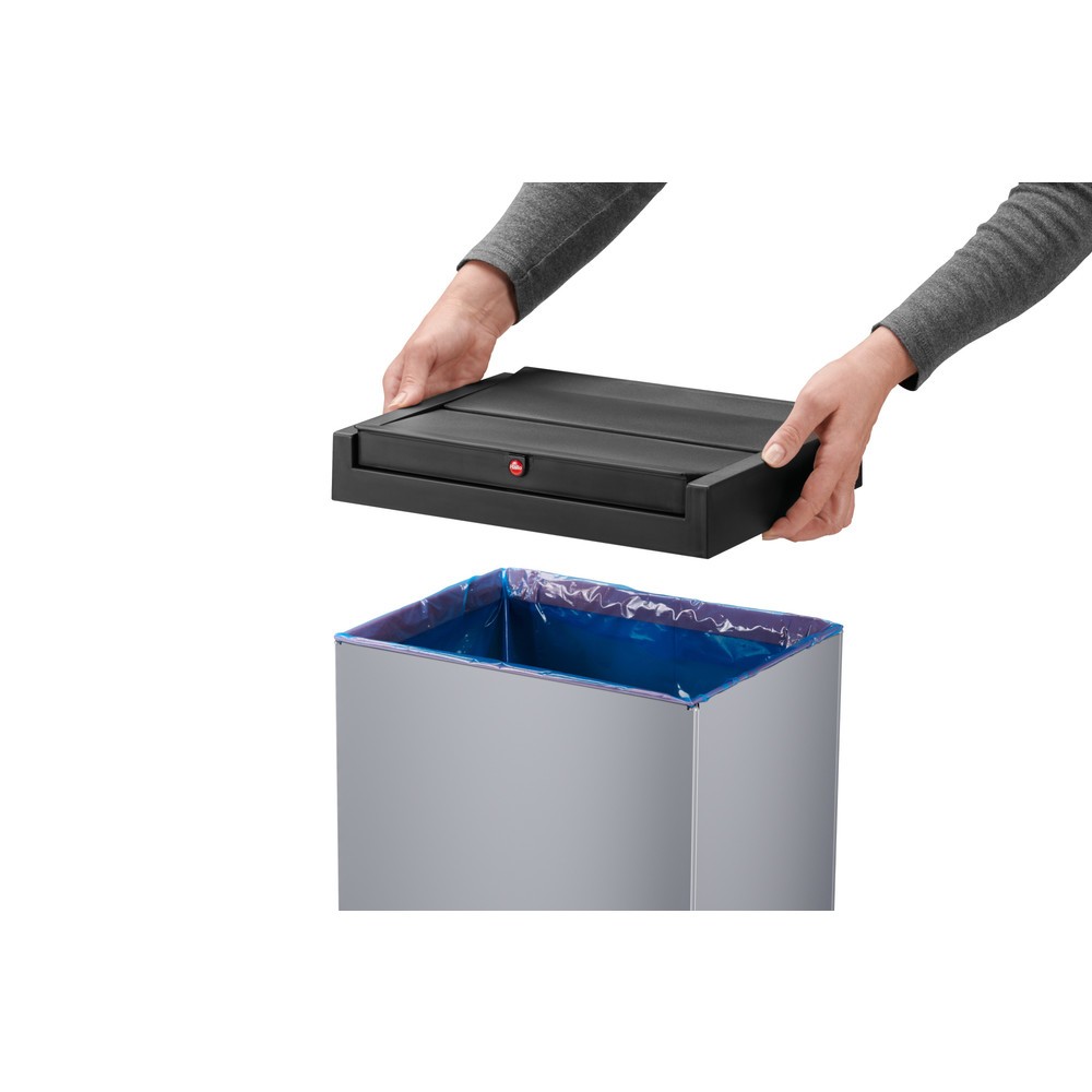 Numéro de l'image du produit 2: Poubelle Hailo Big-Box Swing, 60 litres, argenté