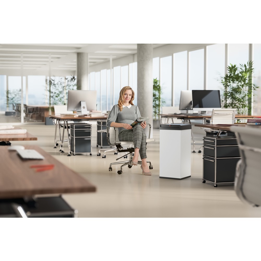 Numéro de l'image du produit 8: Poubelle Hailo Big-Box Swing, 60 litres, blanc de sécurité