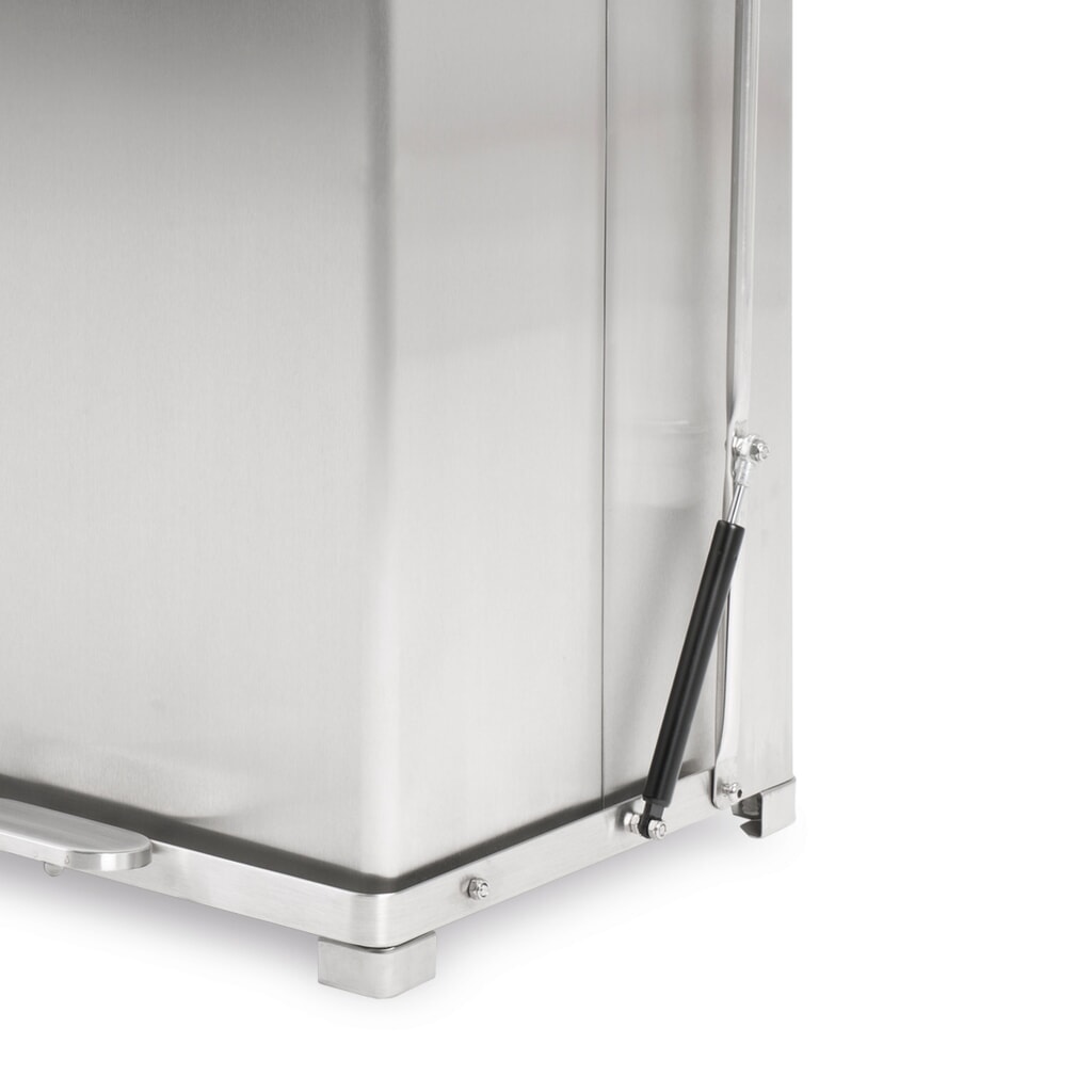 Poubelle industrielle à pédale, 45 litres, acier, revêtue par poudrage, blanche N° de l'image du produit 4 : Poubelle industrielle à pédale, 45 litres, acier, revêtue par poudrage, blanche