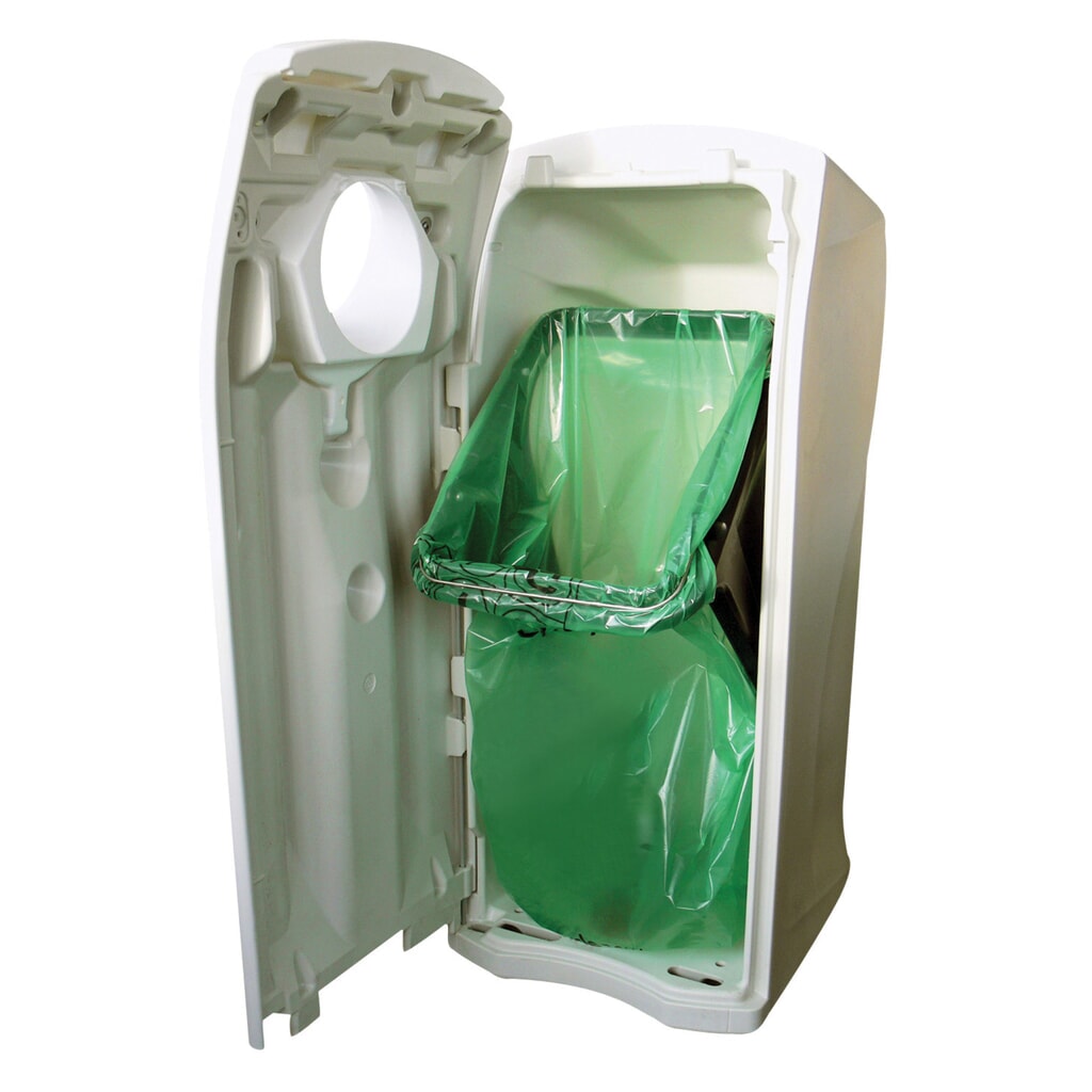 Poubelle Maxi ENVIROBIN, avec ouverture hélice, 140 litres, gris, vert N° de l'image du produit 2 : Poubelle Maxi ENVIROBIN, avec ouverture hélice, 140 litres, gris, vert