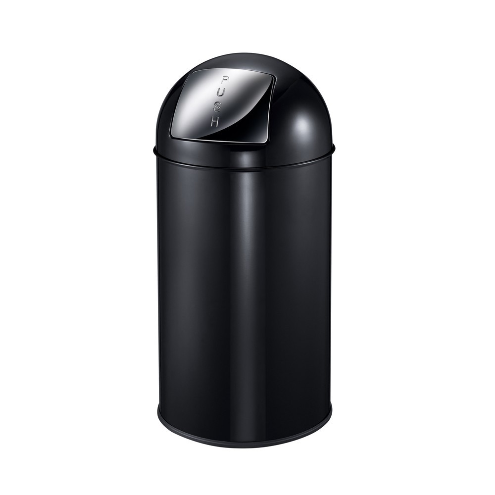Numéro de l'image du produit 1: Poubelle Push, couvercle à fermeture automatique, 40 litres, noir brillant