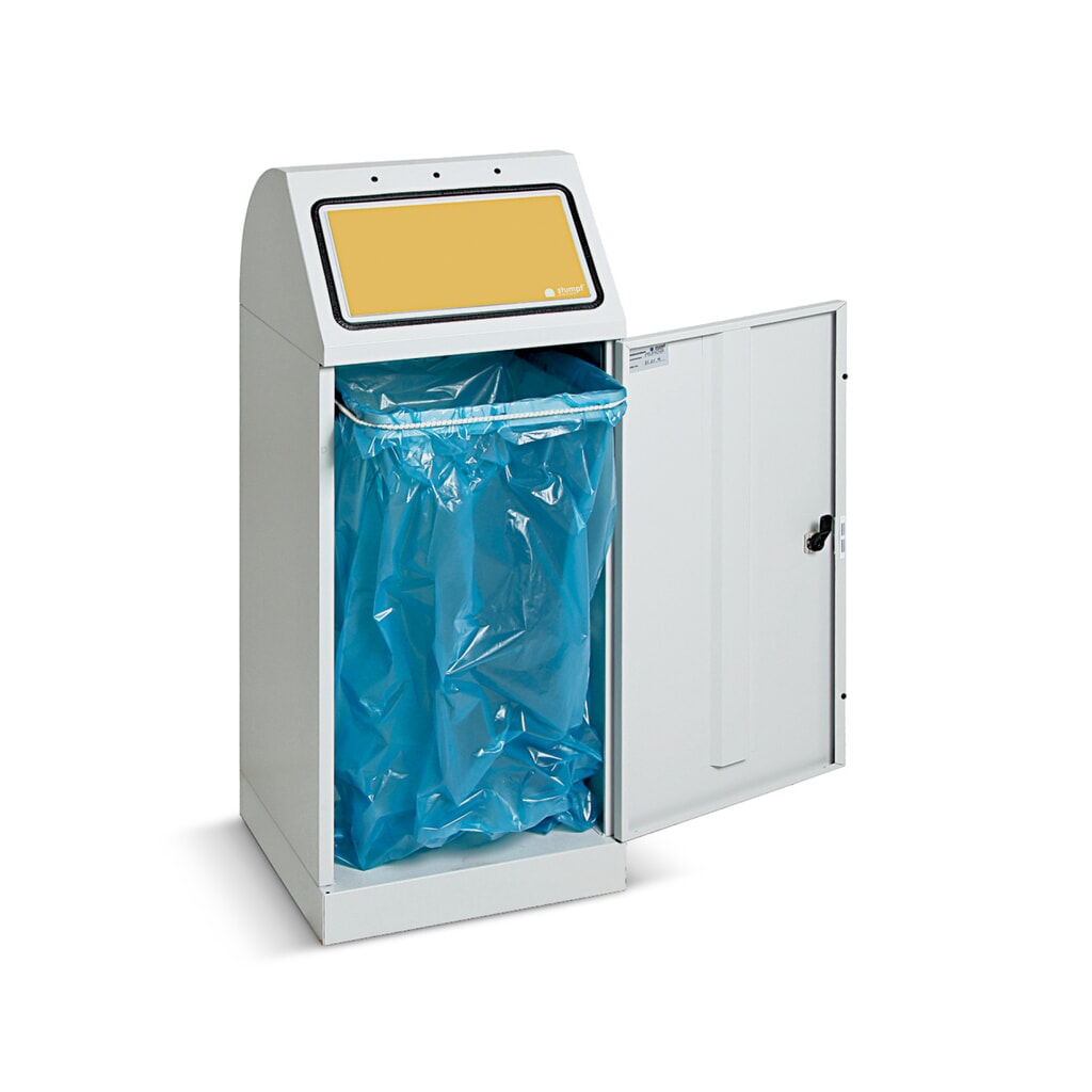Illustration du produit: Collecteur de recyclage stumpf®, 70 litres, avec porte battante et cuve intérieure