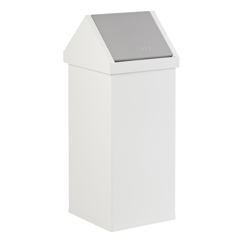 Illustration du produit: Poubelle Swing CARRO, 110 litres, en aluminium, blanc