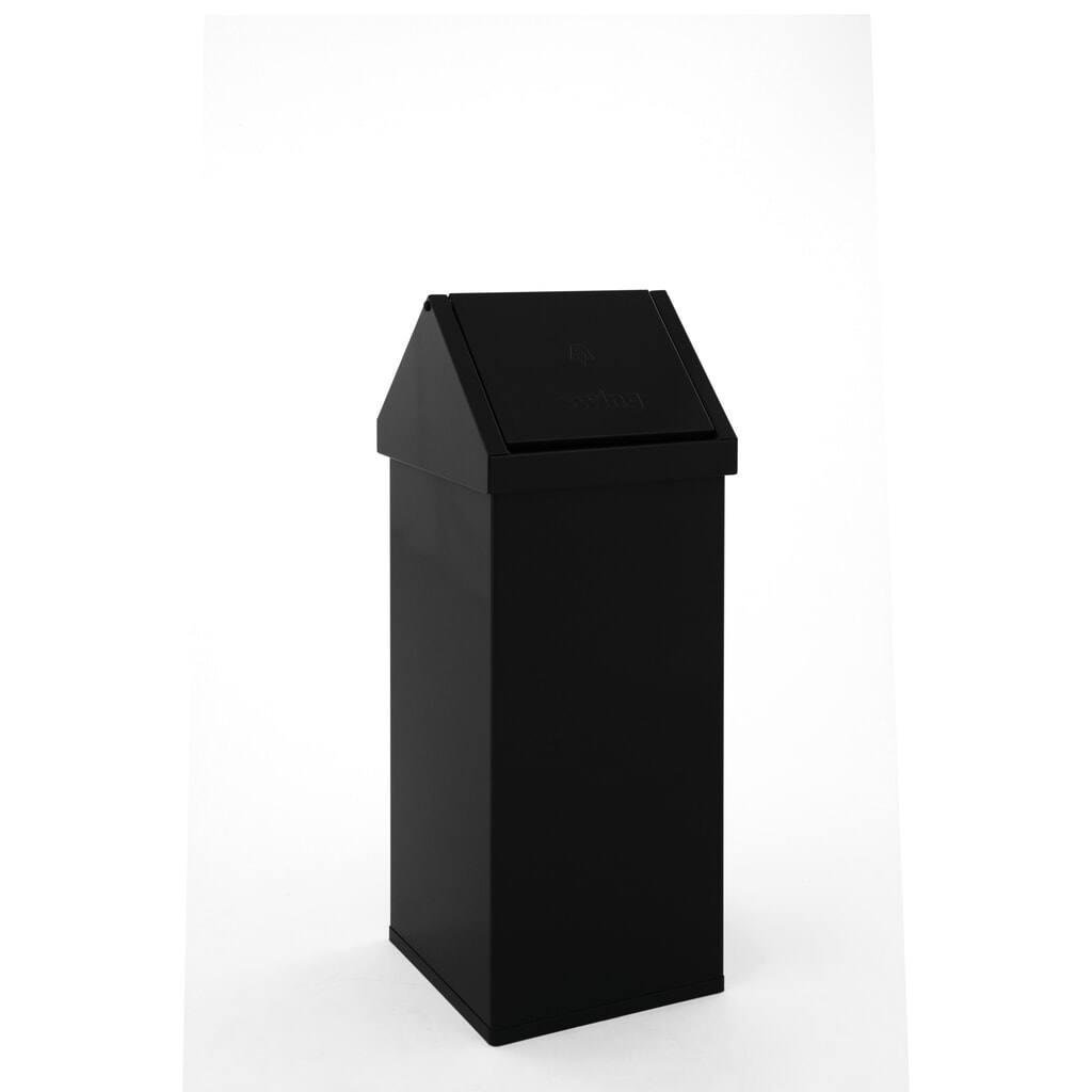 Illustration du produit: Poubelle Swing CARRO, 110 litres, en aluminium, noir