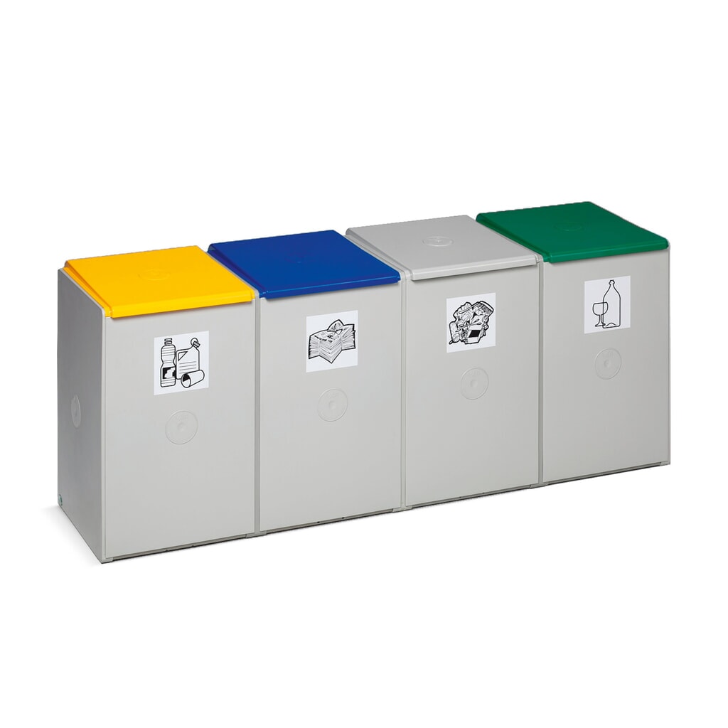 Collecteur de déchets VAR®, 60 litres, quadruple Illustration du produit: Collecteur de déchets VAR®, 60 litres, quadruple