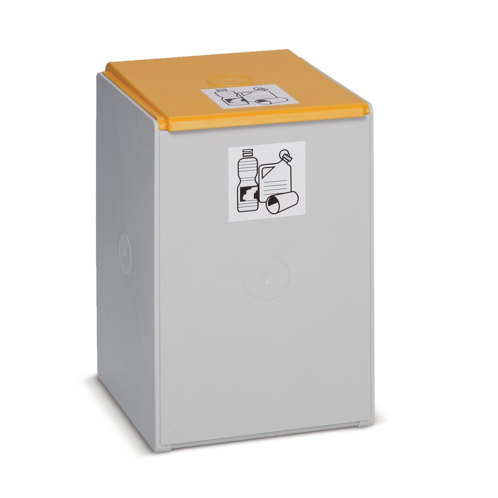 Illustration du produit: Collecteur de déchets VAR®, 60 litres, couvercle jaune