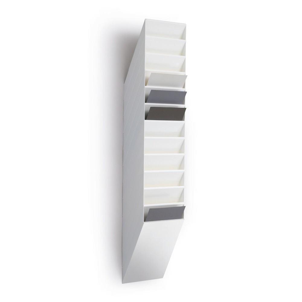 Numéro de l'image du produit 1: Présentoir à prospectus DURABLE Flexiboxx, 12 x DIN A4, format portrait, blanc