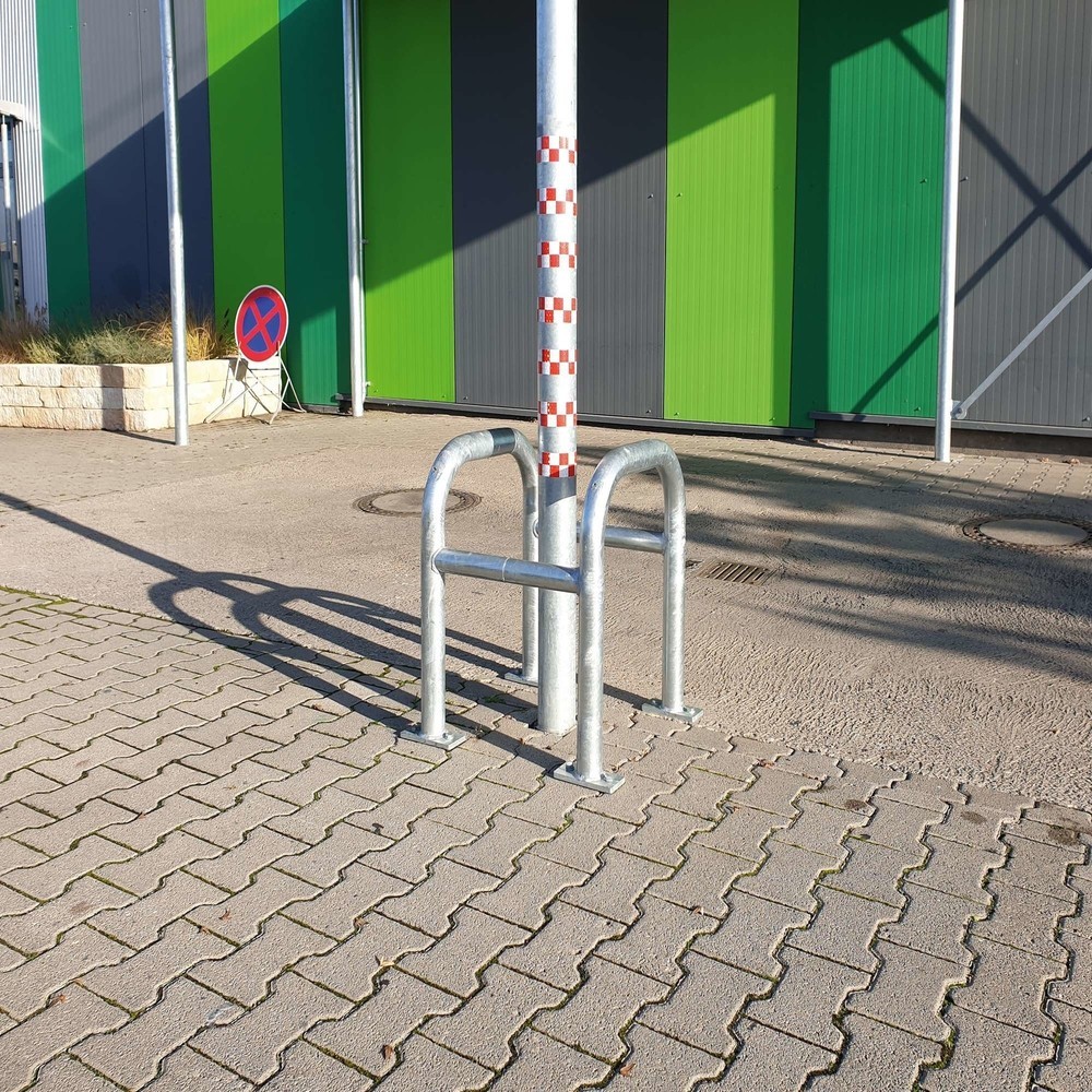 Numéro de l'image du produit 9: Protection anticollision pour colonnes MORAVIA, usage extérieur, galvanisée à chaud, hauteur 600 mm, pour dimensions de colonnes (l x P) 600 x 600 mm