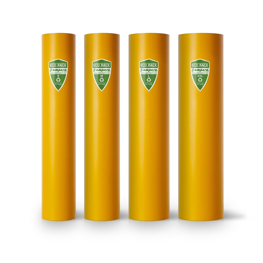 N° de l'image du produit 4 : A.M.P.E.R.E. Protection contre les chocs pour rayonnages Eco Rack, en plastique, modèle XXL, cotes intérieures HxL 600 x 111-120 mm