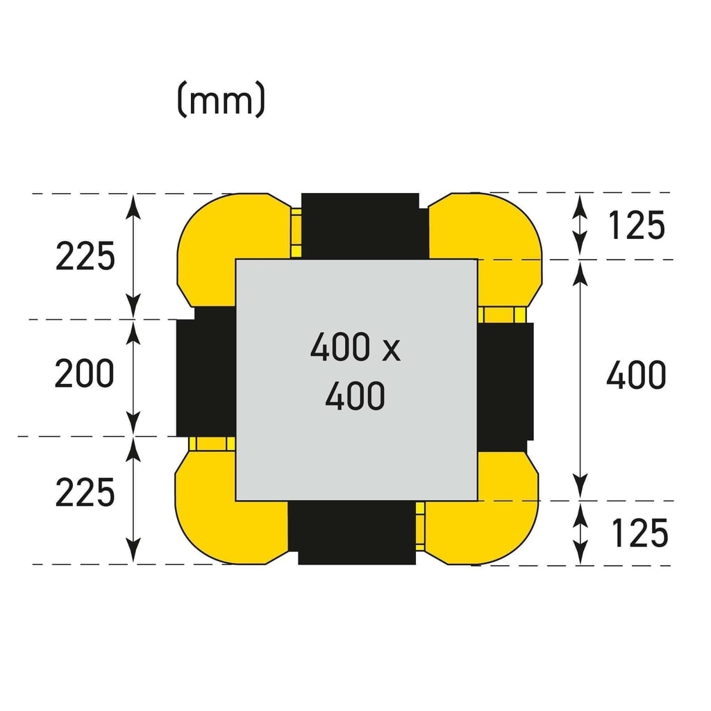 N° de l'image du produit 9 : Protection anticollision MORAVIA, hauteur 1 100 mm, pour dimensions de colonnes (l x P) 200-300 x 200-300 mm