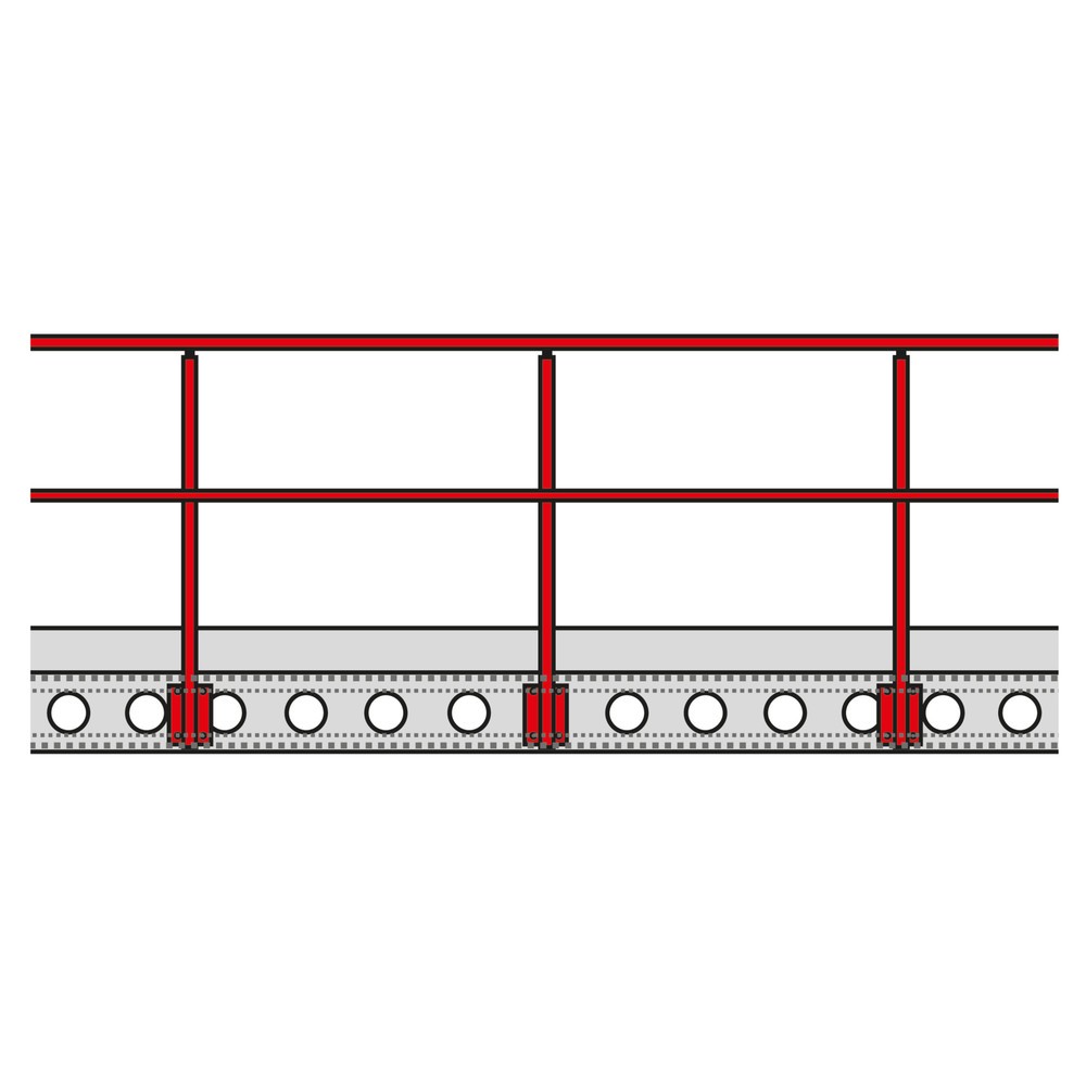 Illustration du produit: Rambarde pour système de plates-formes de stockage modulaire, bleu gentiane