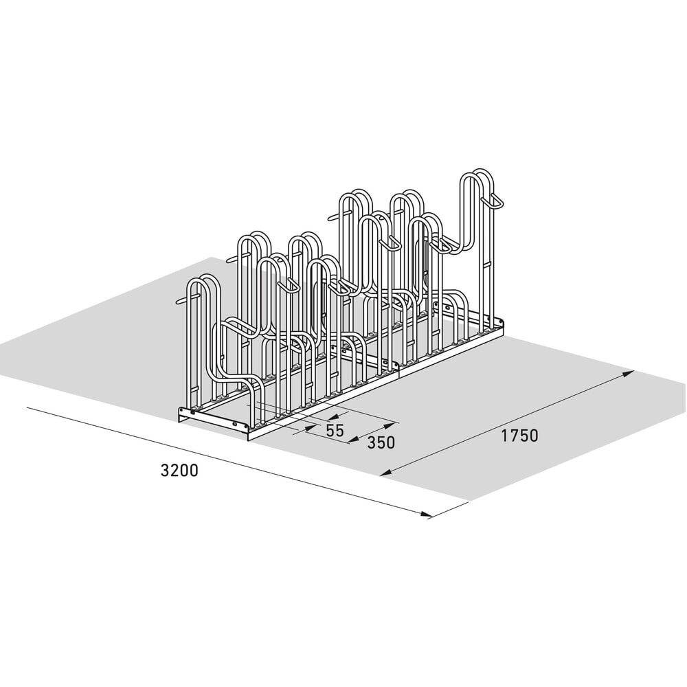 Numéro de l'image du produit 7: Range-vélo, recto-verso, 10 places de parking