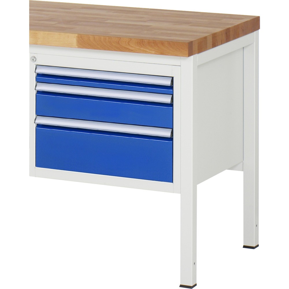 Illustration du produit: RAU Armoire à tiroirs Série 7000, caisson sous plateau, HxlxP 440 x 580 x 650 mm, 3 tiroirs 1 x 60, 1 x 120, 1 x 180 mm