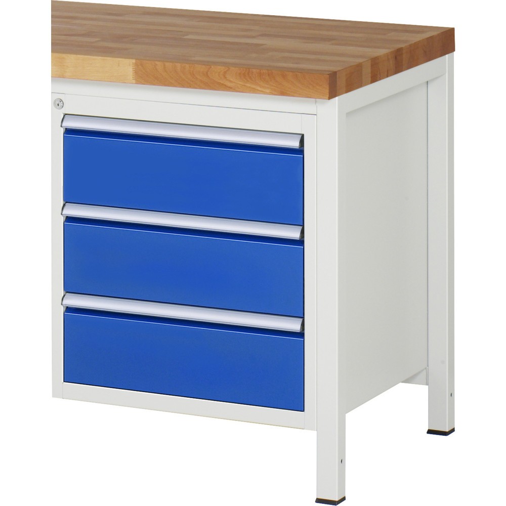 N° de l'image du produit 1 : RAU Armoire à tiroirs Série 7000, caisson sous plateau, HxlxP 620 x 580 x 650 mm, 3 tiroirs 3 x 180 mm
