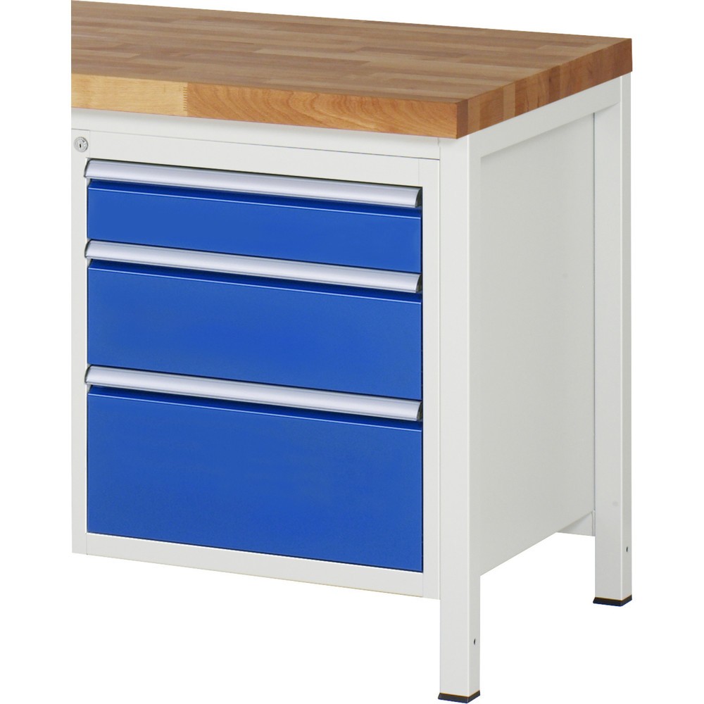 Illustration du produit: RAU Armoire à tiroirs Série 7000, caisson sous plateau, HxlxP 620 x 580 x 650 mm, 3 tiroirs 1 x 120, 1 x 180, 1 x 240 mm