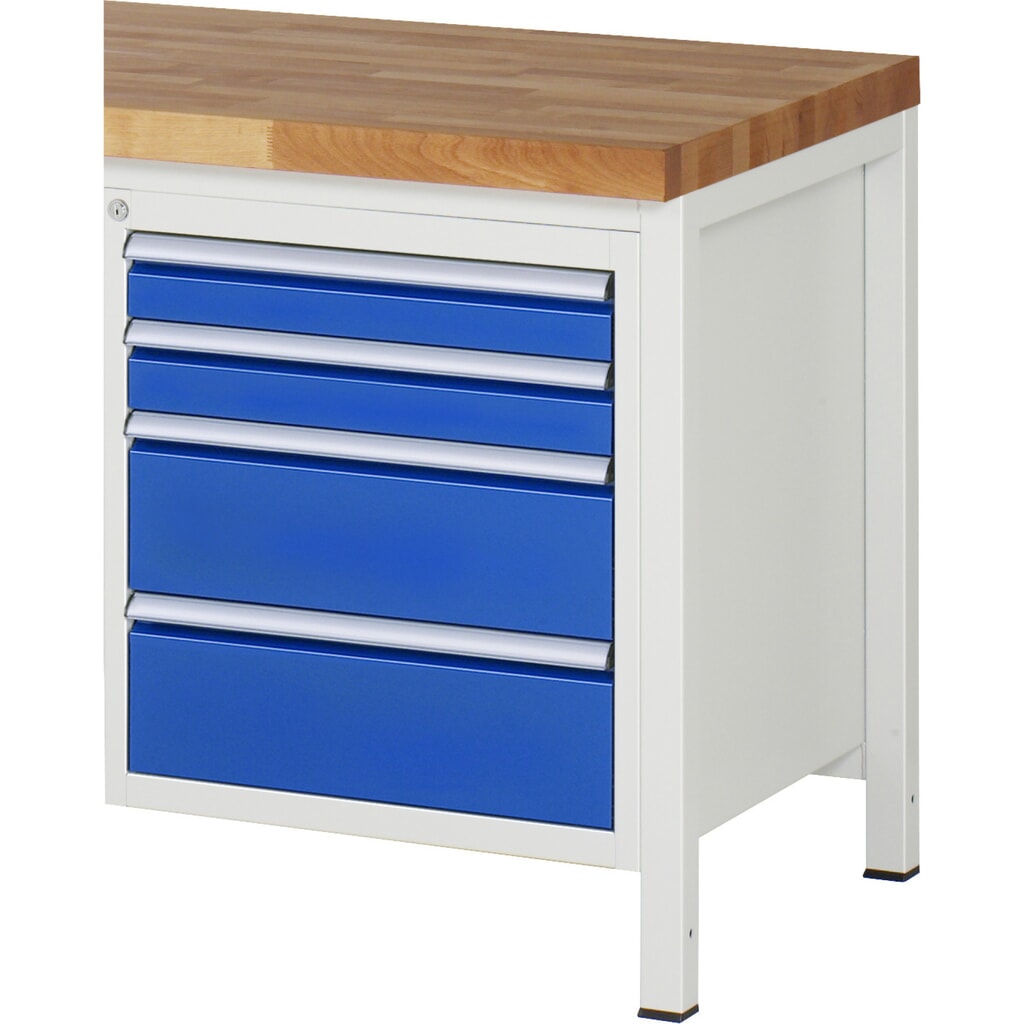 RAU Armoire à tiroirs Série 7000, caisson sous plateau, HxlxP 620 x 580 x 650 mm, 4 tiroirs 2 x 90, 2 x 180 mm Illustration du produit: RAU Armoire à tiroirs Série 7000, caisson sous plateau, HxlxP 620 x 580 x 650 mm, 4 tiroirs 2 x 90, 2 x 180 mm