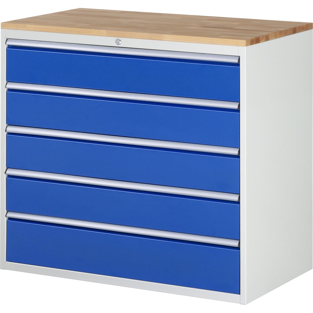 RAU Armoire à tiroirs série 7000, HxlxP 1 035 x 1 145 x 650 mm, avec 5 tiroirs taille XXL, face supérieure en hêtre Illustration du produit: RAU Armoire à tiroirs série 7000, HxlxP 1 035 x 1 145 x 650 mm, avec 5 tiroirs taille XXL, face supérieure en hêtre