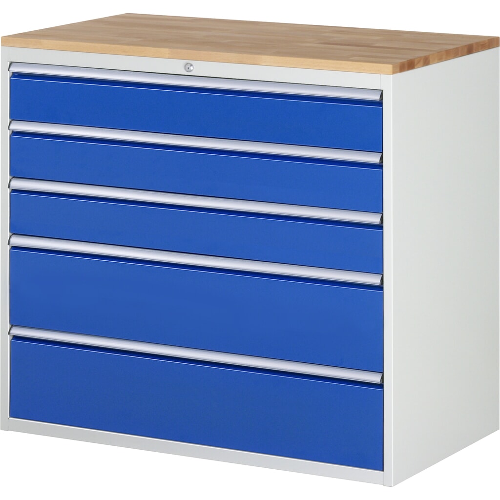 RAU Armoire à tiroirs série 7000, HxlxP 1 035 x 1 145 x 650 mm, avec 5 tiroirs taille XXL, face supérieure en hêtre Illustration du produit: RAU Armoire à tiroirs série 7000, HxlxP 1 035 x 1 145 x 650 mm, avec 5 tiroirs taille XXL, face supérieure en hêtre