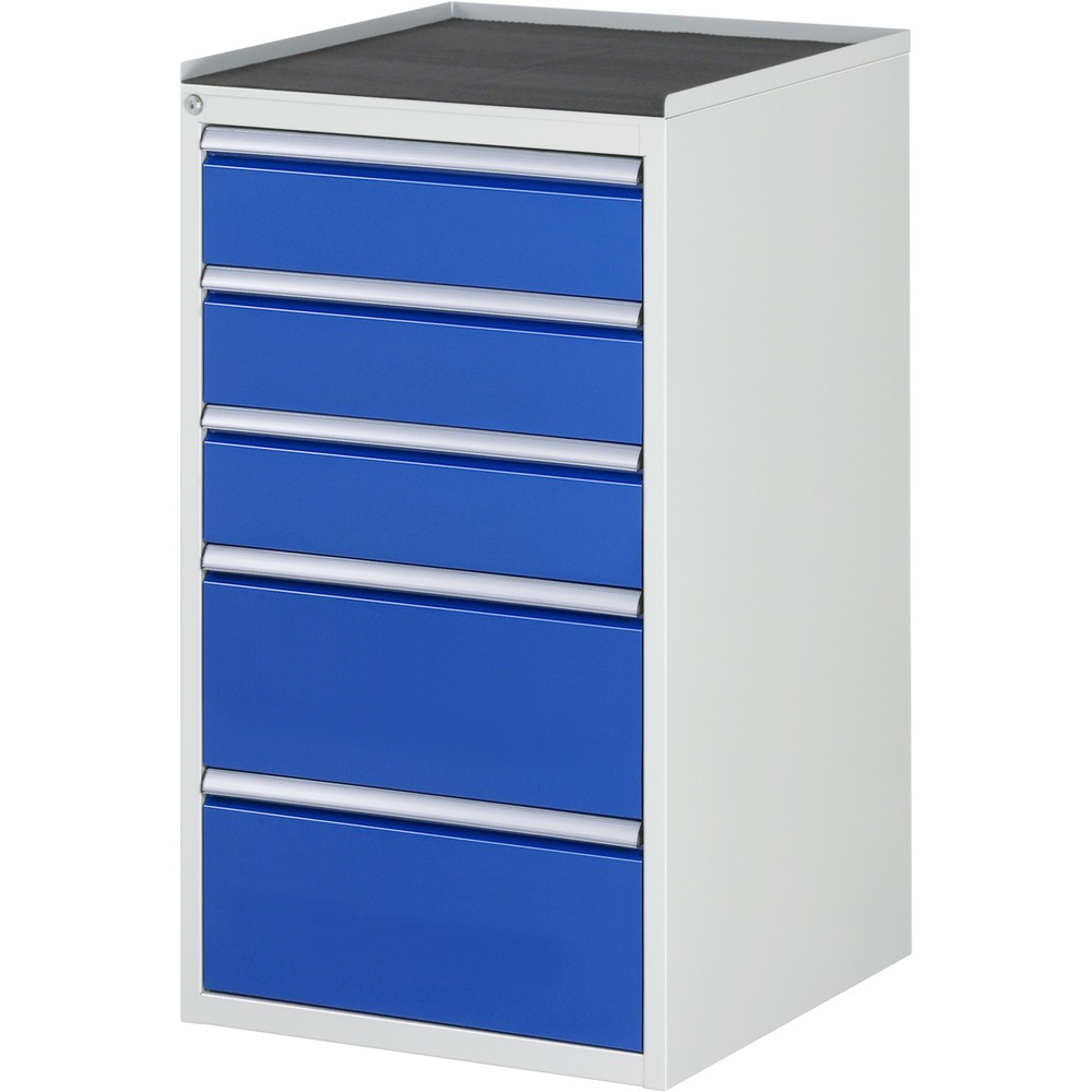 Numéro de l'image du produit 1: RAU Armoire à tiroirs série 7000, HxlxP 1 035 x 580 x 650 mm, avec 5 tiroirs taille L, face supérieure en métal