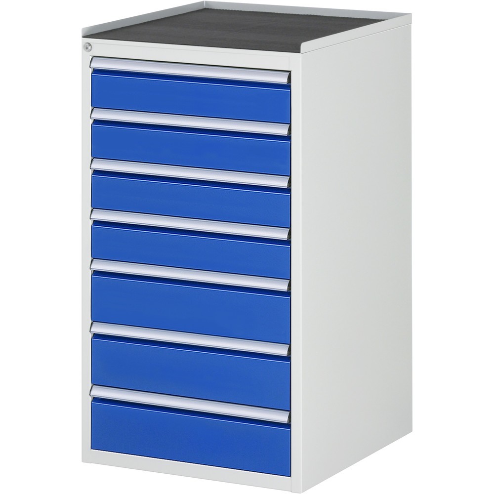 Numéro de l'image du produit 1: RAU Armoire à tiroirs série 7000, HxlxP 1 035 x 580 x 650 mm, avec 7 tiroirs taille L, face supérieure en métal