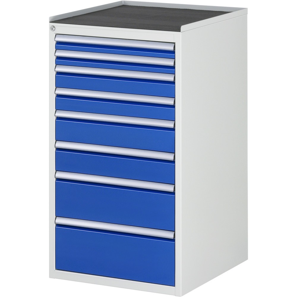 Illustration du produit: RAU Armoire à tiroirs Série 7000, HxlxP 1 035 x 580 x 650 mm, 8 tiroirs 2 x 60, 2 x 90, 2 x 120, 1 x 180, 1 x 210 mm, plan de travail en métal