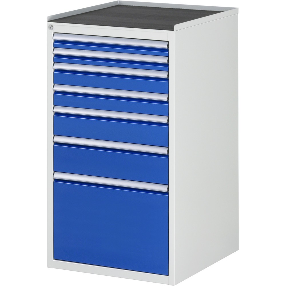 Numéro de l'image du produit 1: RAU Armoire à tiroirs Série 7000, HxlxP 1 035 x 580 x 650 mm, 7 tiroirs 2 x 60, 2 x 90, 1 x 120, 1 x 150, 1 x 360 mm, plan de travail en métal