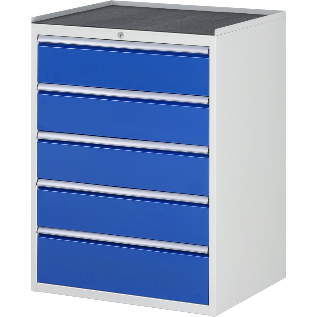 Illustration du produit: RAU Armoire à tiroirs série 7000, HxlxP 1 035 x 770 x 650 mm, avec 5 tiroirs taille XL, face supérieure en métal