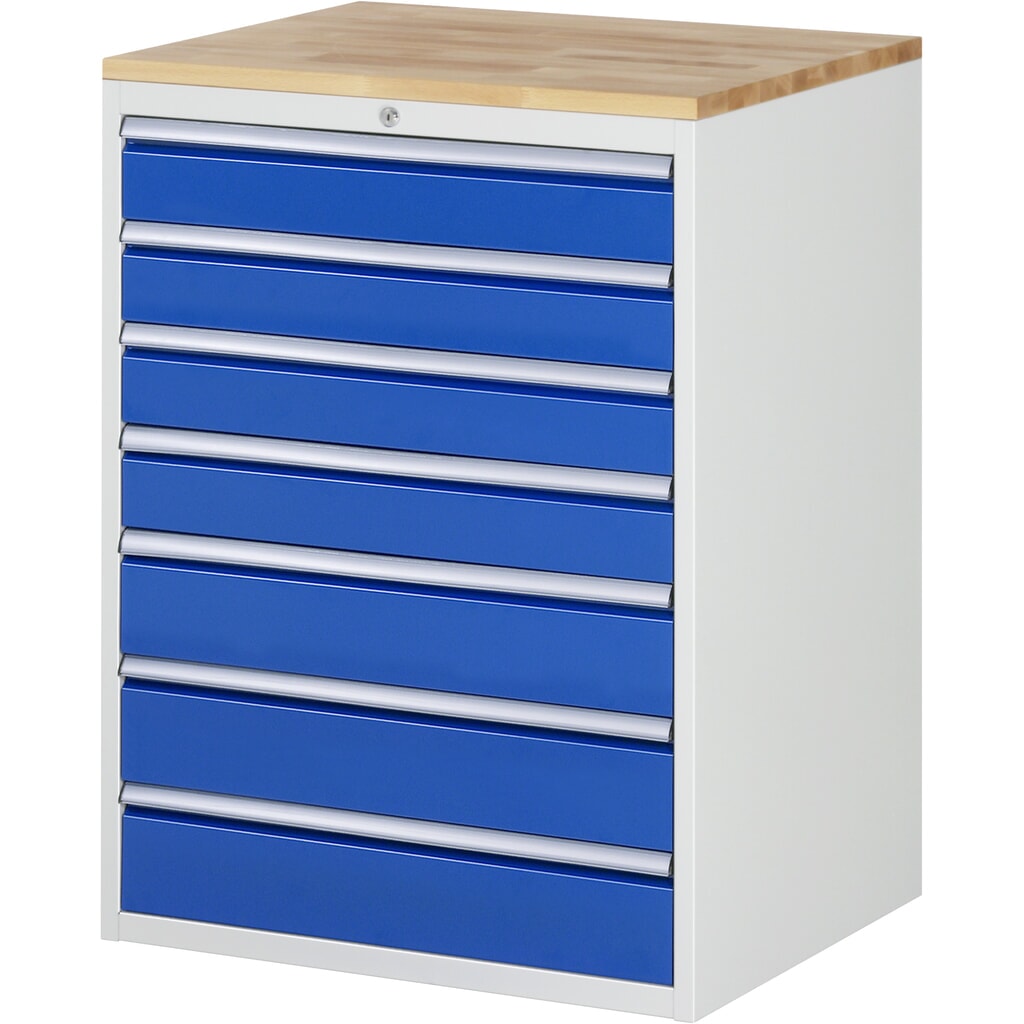 RAU Armoire à tiroirs série 7000, HxlxP 1 035 x 770 x 650 mm, avec 7 tiroirs taille XL, face supérieure en hêtre Illustration du produit: RAU Armoire à tiroirs série 7000, HxlxP 1 035 x 770 x 650 mm, avec 7 tiroirs taille XL, face supérieure en hêtre
