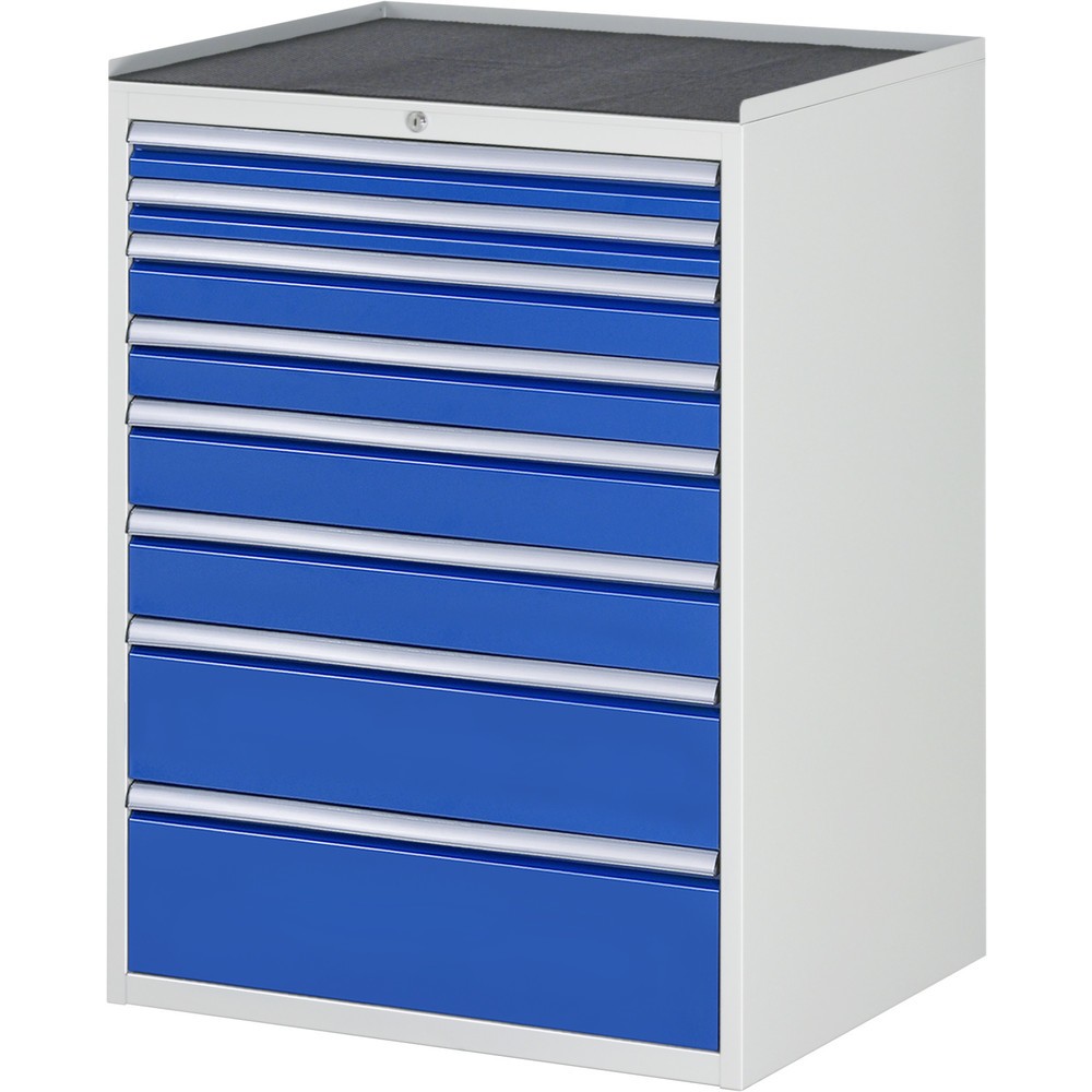 Numéro de l'image du produit 1: RAU Armoire à tiroirs Série 7000, HxlxP 1 035 x 770 x 650 mm, 8 tiroirs 2 x 60, 2 x 90, 2 x 120, 1 x 180, 1 x 210 mm, plan de travail en métal