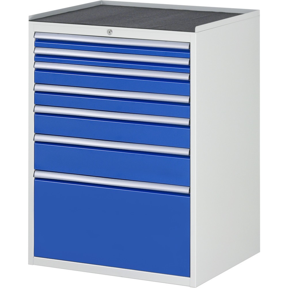 Numéro de l'image du produit 1: RAU Armoire à tiroirs Série 7000, HxlxP 1 035 x 770 x 650 mm, 7 tiroirs 2 x 60, 2 x 90, 1 x 120, 1 x 150, 1 x 360 mm, plan de travail en métal