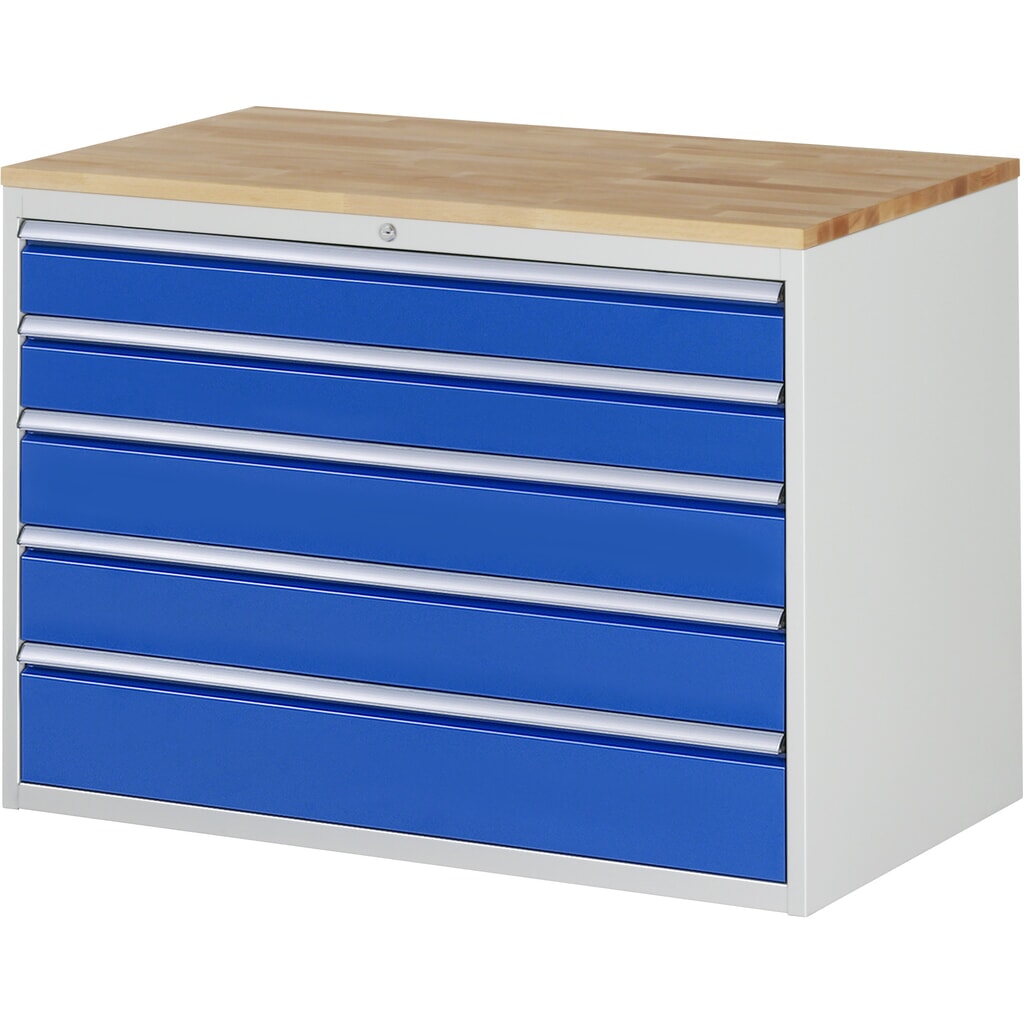 RAU Armoire à tiroirs série 7000, HxlxP 825 x 1 145 x 650 mm, avec 5 tiroirs taille XXL, face supérieure en hêtre Illustration du produit: RAU Armoire à tiroirs série 7000, HxlxP 825 x 1 145 x 650 mm, avec 5 tiroirs taille XXL, face supérieure en hêtre