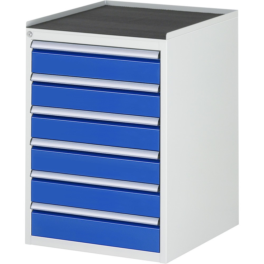 Numéro de l'image du produit 1: RAU Armoire à tiroirs série 7000, HxlxP 825 x 580 x 650 mm, avec 6 tiroirs taille L, face supérieure en métal
