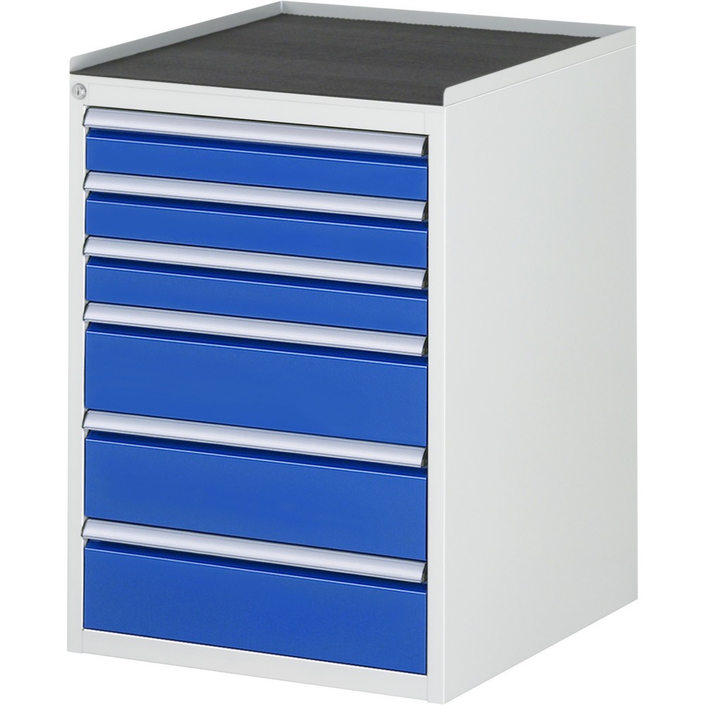 Numéro de l'image du produit 1: RAU Armoire à tiroirs Série 7000, HxlxP 825 x 580 x 650 mm, 6 tiroirs 3 x 90, 3 x 150 mm, plan de travail en métal