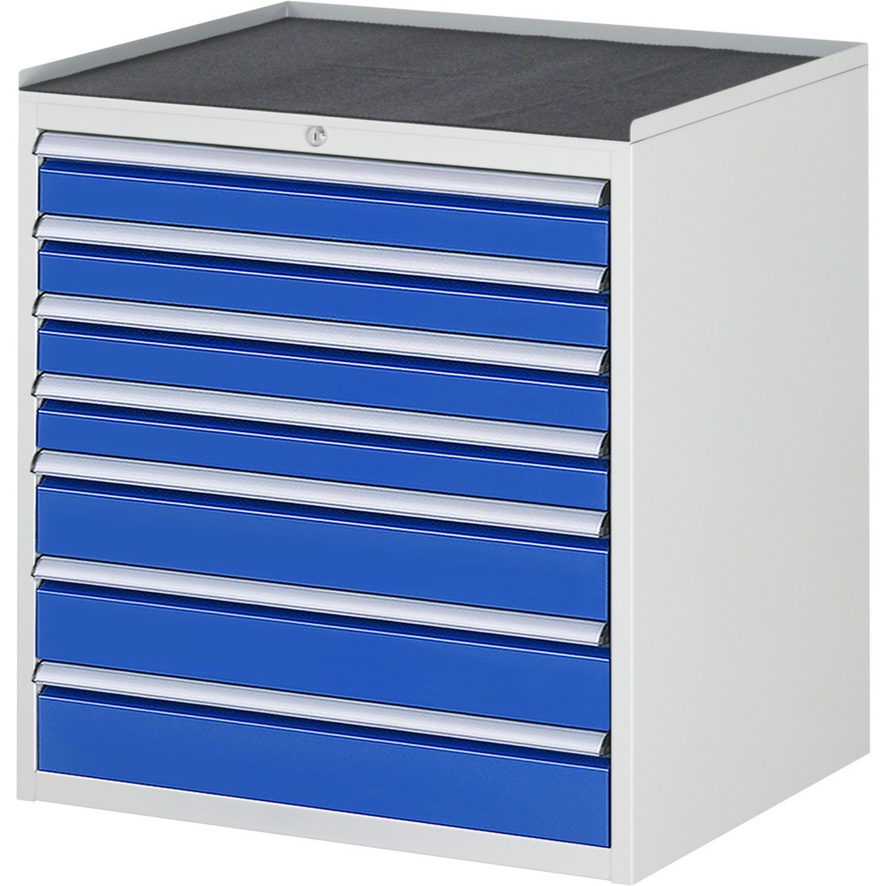 Numéro de l'image du produit 1: RAU Armoire à tiroirs Série 7000, HxlxP 825 x 770 x 650 mm, 7 tiroirs 4 x 90, 3 x 120 mm, plan de travail en métal