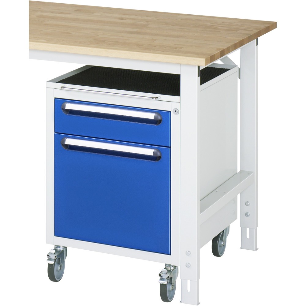 Numéro de l'image du produit 2: RAU Caisson sous plateau à roulettes, HxlxP 690 x 480 x 600 mm, avec 2 tiroirs