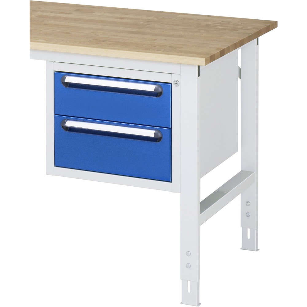 Numéro de l'image du produit 2: RAU Caisson sous plateau pour table pour poste de travail série Tom HxlxP 395 x 480 x 600 mm, avec 2 tiroirs
